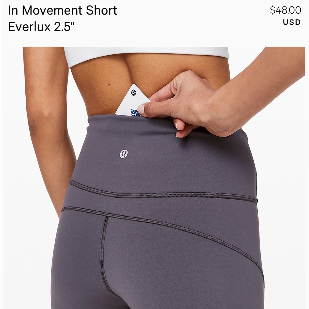 Lululemon in movement shorts! NWOT